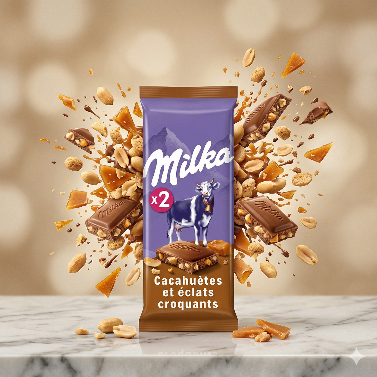 MILKA CACHUÈTES ET ECLATS CROQUANTS